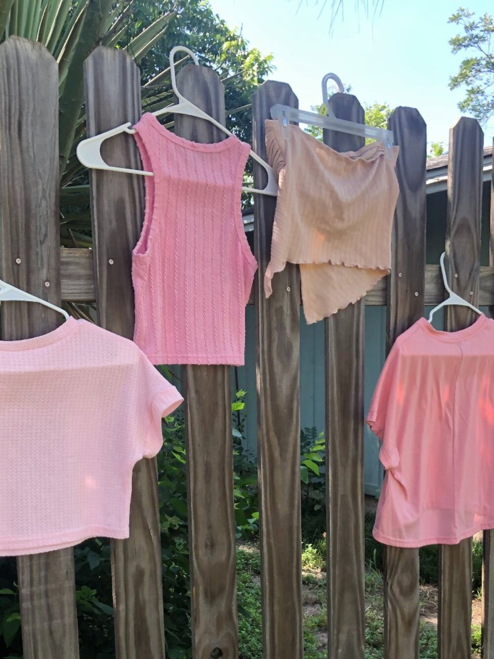 Shein Pink Summer Tops, Set of 4, Size S